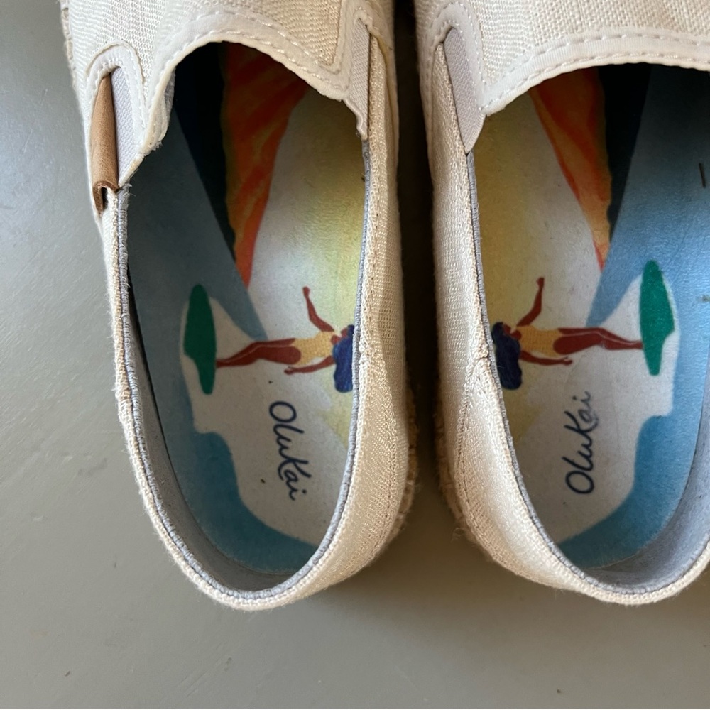 OluKai Kaula Pa‘a Kapa Convertible Linen Espadrilles size 7 - Picture 9 of 10